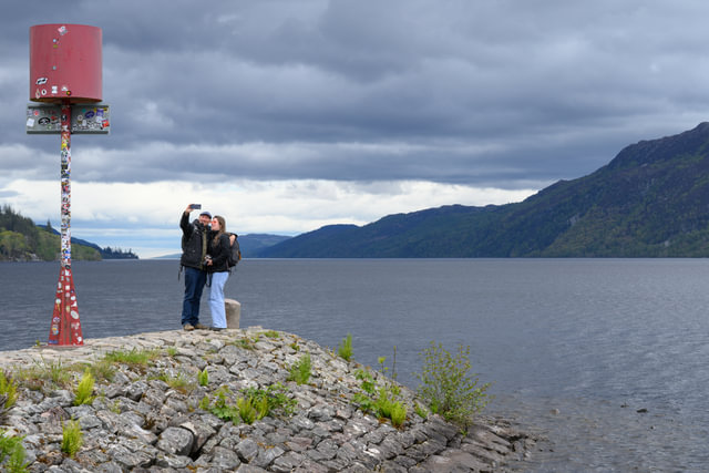 Tourists at Loch Ness