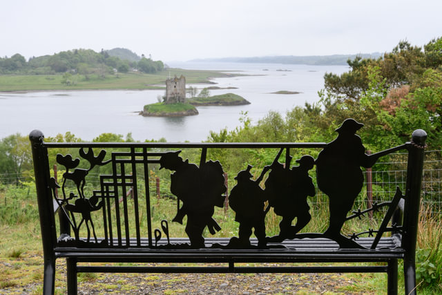 Bench overlooking Castle Stalker